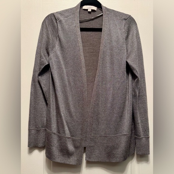 LOFT Sweaters - LOFT Gray Cardigan Sweater with Relaxed Fit